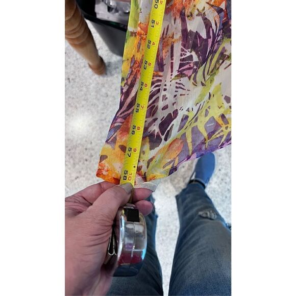 JESSICA SIMPSON WOMENS SLEEVELESS YELLOW FLORAL MAXI DRESS SIZE M - Picture 8 of 9